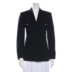 Versus Versace Womens Dark Blue Long Sleeve Blazer Jacket Small 42 IT 6 US